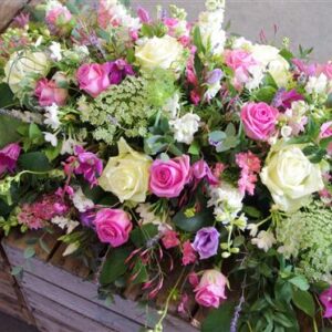 Country Garden Casket Spray