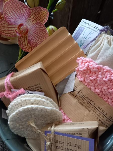Bean and Boy Soap Hamper