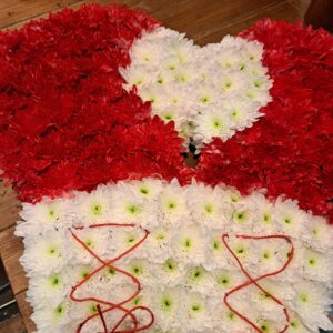 Boxing gloves funeral tribute